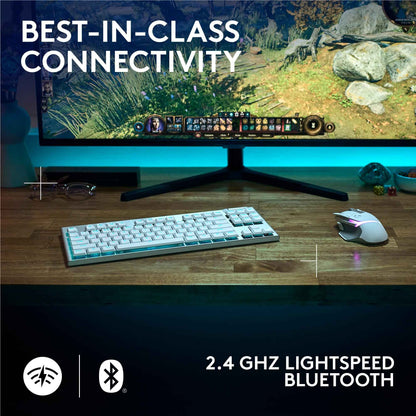 Logitech G915 X LIGHTSPEED TKL Low-Profile Wireless Gaming Keyboard (White)