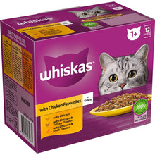 Whiskas 1+ Years Wet Cat Food Chicken In Gravy Pouch 85g x12 Pack