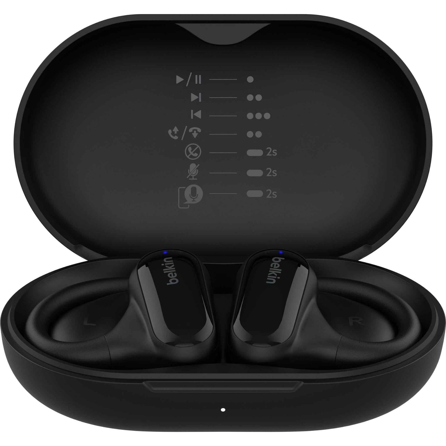 Belkin SoundForm ClearFit Open Ear True Wireless Headphones (Black)