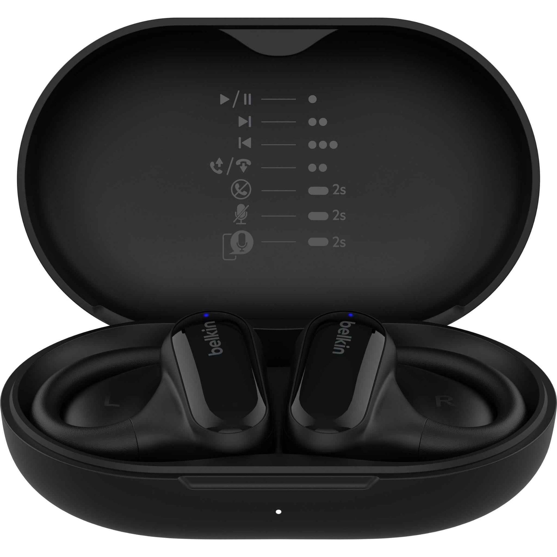 Belkin SoundForm ClearFit Open Ear True Wireless Headphones (Black)