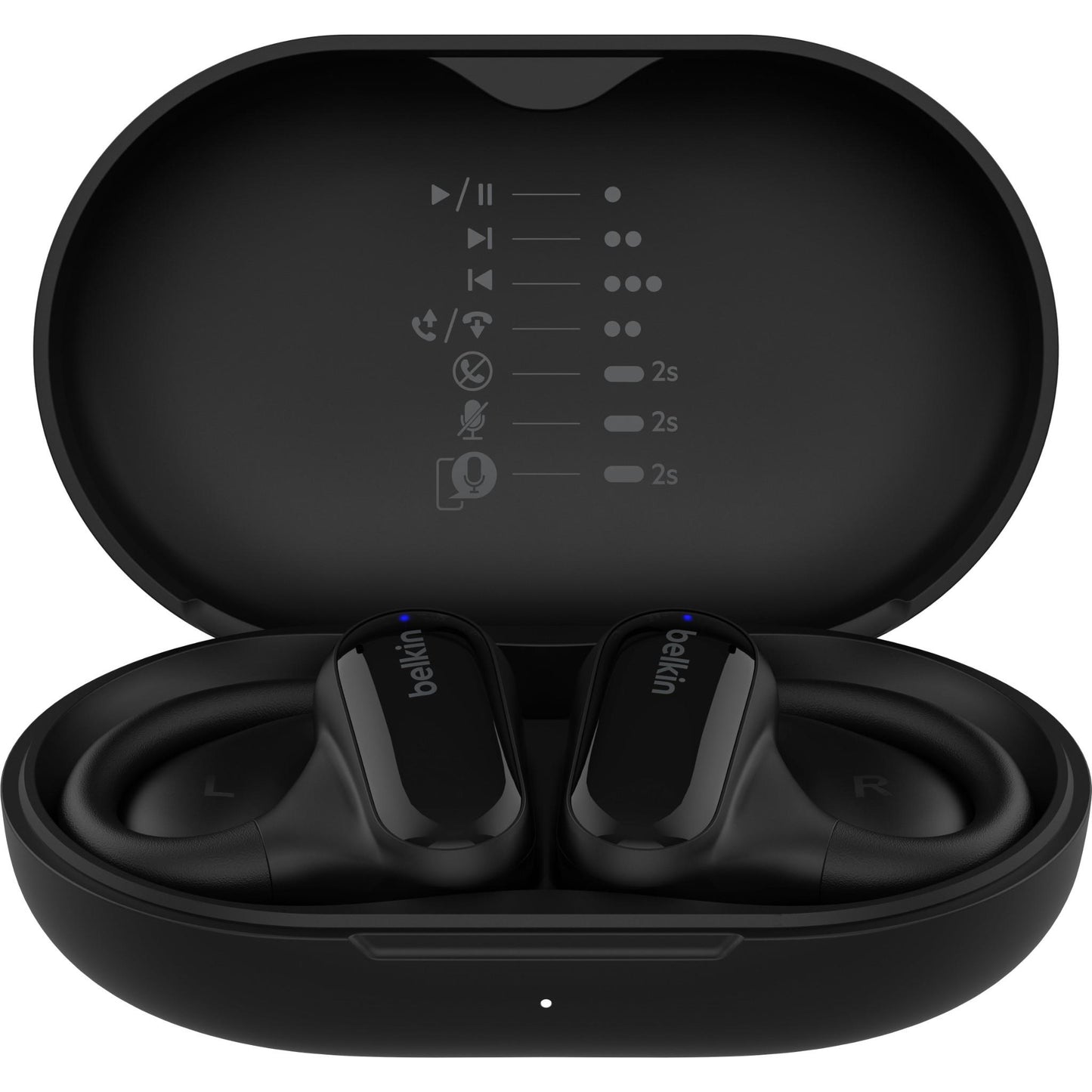 Belkin SoundForm ClearFit Open Ear True Wireless Headphones (Black)