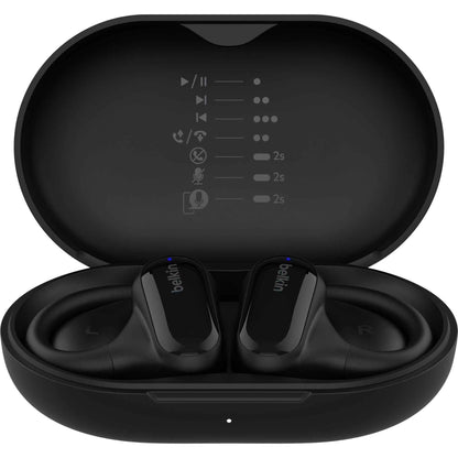 Belkin SoundForm ClearFit Open Ear True Wireless Headphones (Black)
