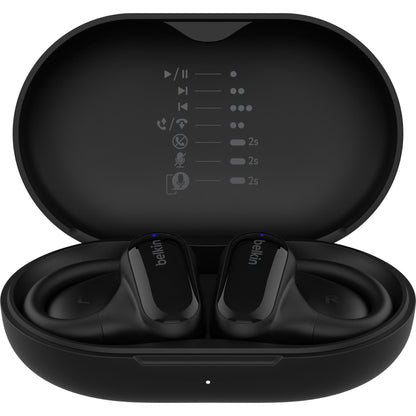 Belkin SoundForm ClearFit Open Ear True Wireless Headphones (Black)