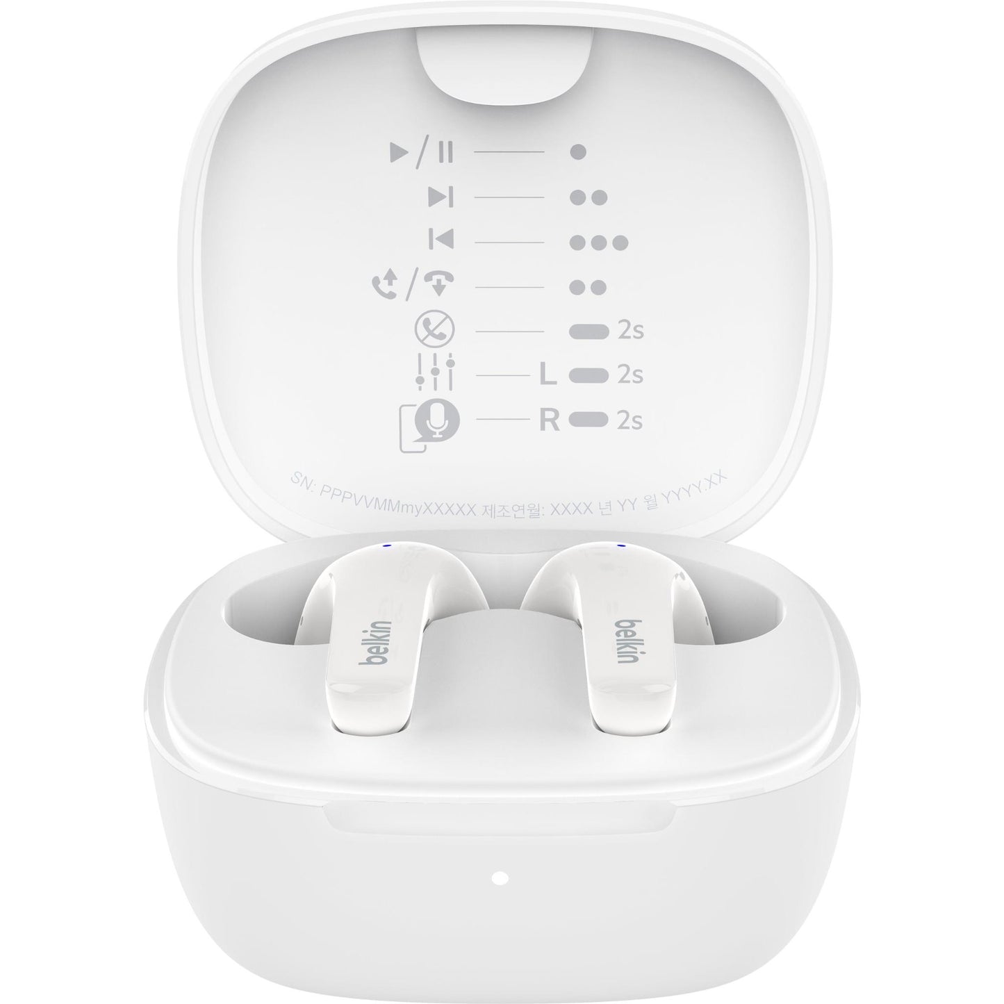 Belkin SoundForm Motion 2 True Wireless Headphones (White)
