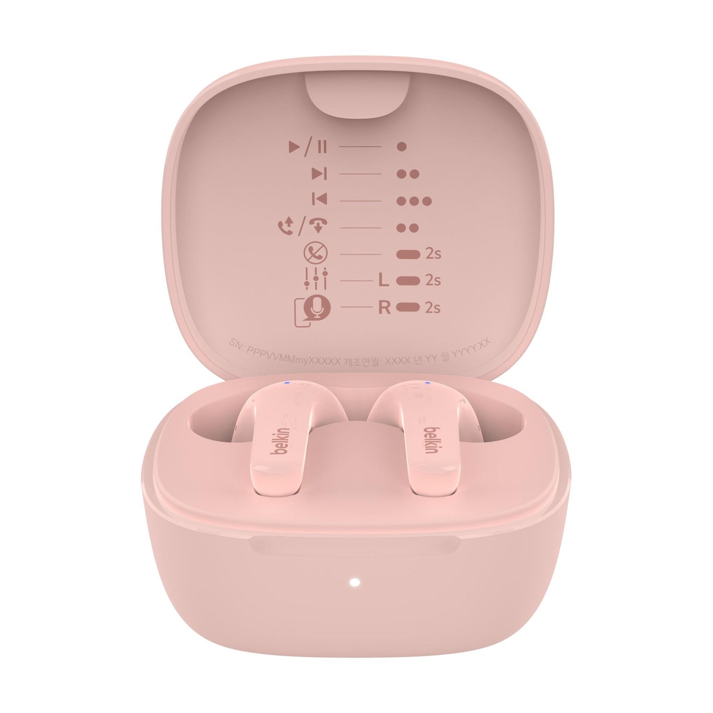 Belkin SoundForm Motion 2 True Wireless Headphones (Pink)