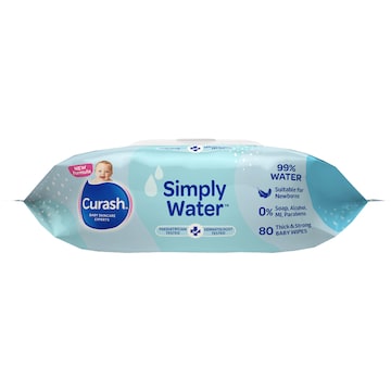 Curash Baby Wipes Simply Water 80 pack