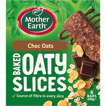 Mother Earth Baked Oat Slices Chocolate Oats 6 pack