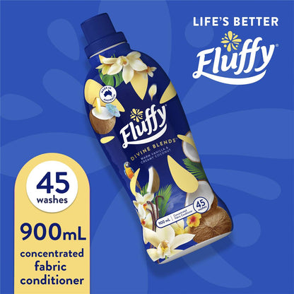 Fluffy Ultra Fabric Softener Vanilla & Coconut 900ml