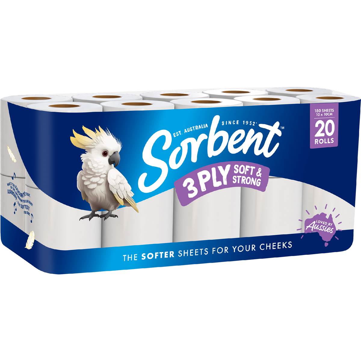 Sorbent 3PLY Silky White Toilet Paper 20 pack