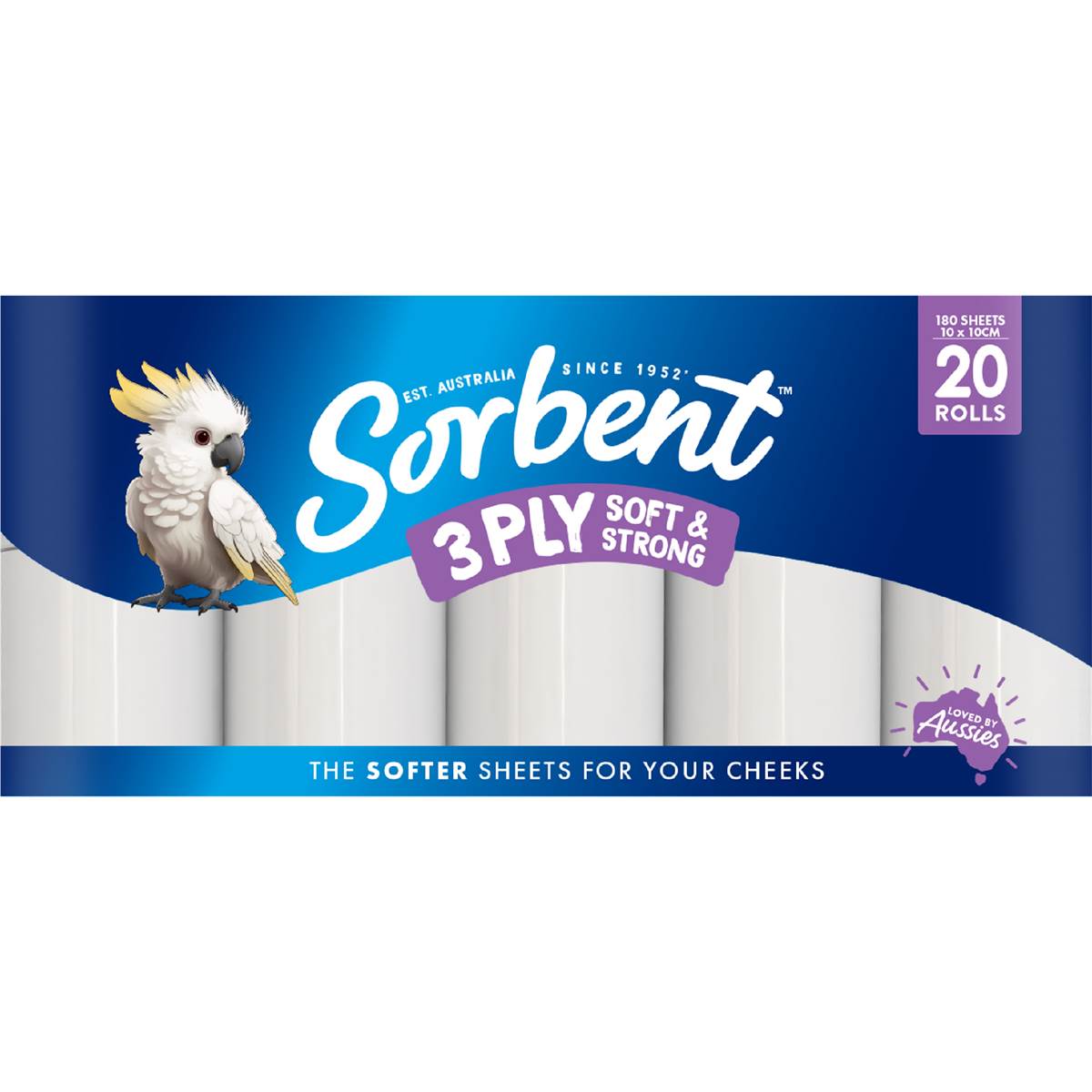 Sorbent 3PLY Silky White Toilet Paper 20 pack