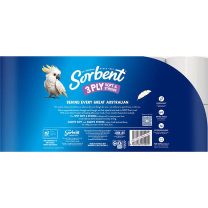 Sorbent 3PLY Silky White Toilet Paper 20 pack