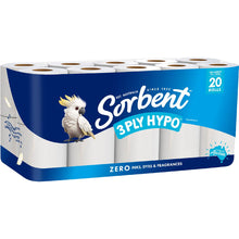 Sorbent 3PLY Hypo-Allergenic Toilet Paper 20 pack