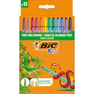 BIC Kids Turn & Colour Crayons 12 pack