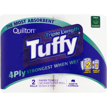 Quilton Tuffy Paper Towel Triple Length White 360 Sheets 2 Pack