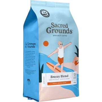 Sacred Grounds Breezy Blend Coffee Beans 500g