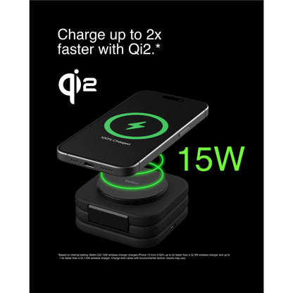 Belkin BoostCharge Pro 3-in-1 Magnetic Qi2 15W Charging Travel Pad