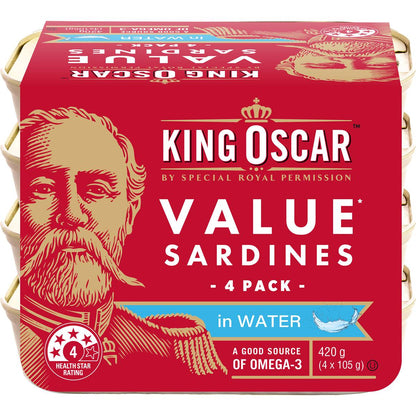 King Oscar Value Sardines In Water 4 pack