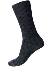 90% Fine Merino Wool Winter Health Over The Calf Socks in Charcoal