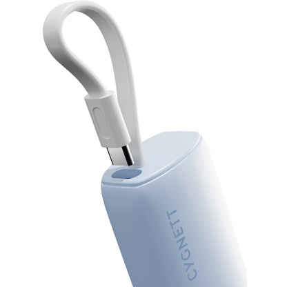 Cygnett Charge Connect 5K Power Bank with Integrated USB-C Cable (Blue)