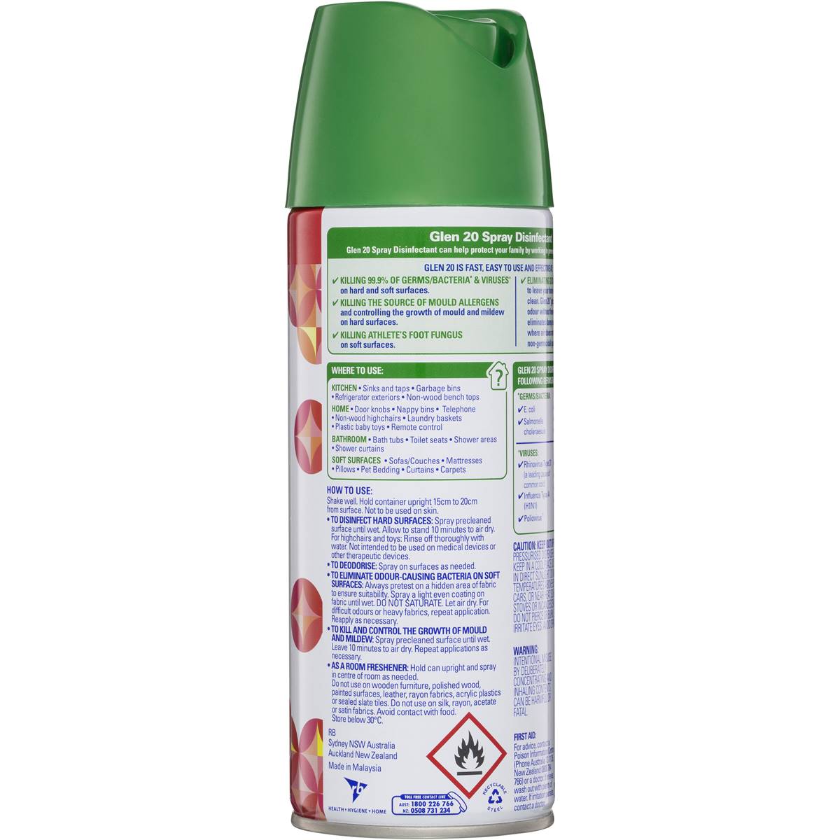 Glen 20 Light & Fresh Berry Breeze Disinfectant Spray 300g