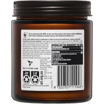 Botanica Caribbean Vetiver & Sandalwood Candle 205g