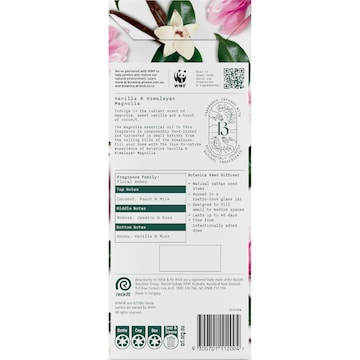 Botanica Vanilla & Himalayan Magnolia Reed Diffuser 80mL