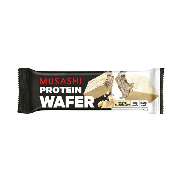 MUSASHI PROTEIN WAFER BAR WHITE CHOCOLATE 40G