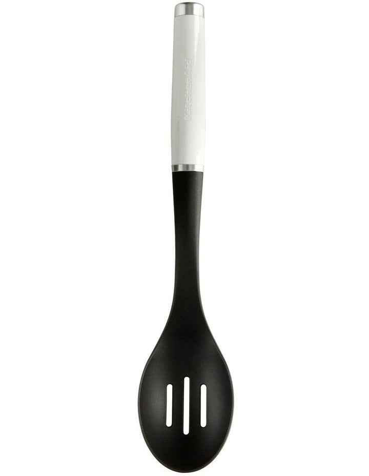 Classic Slotted Nylon Spoon in White