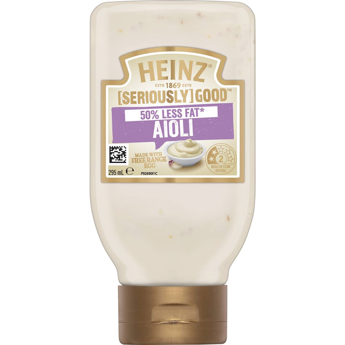 Heinz Mayo Seriously Good Lite Aioli Mayonnaise 295mL