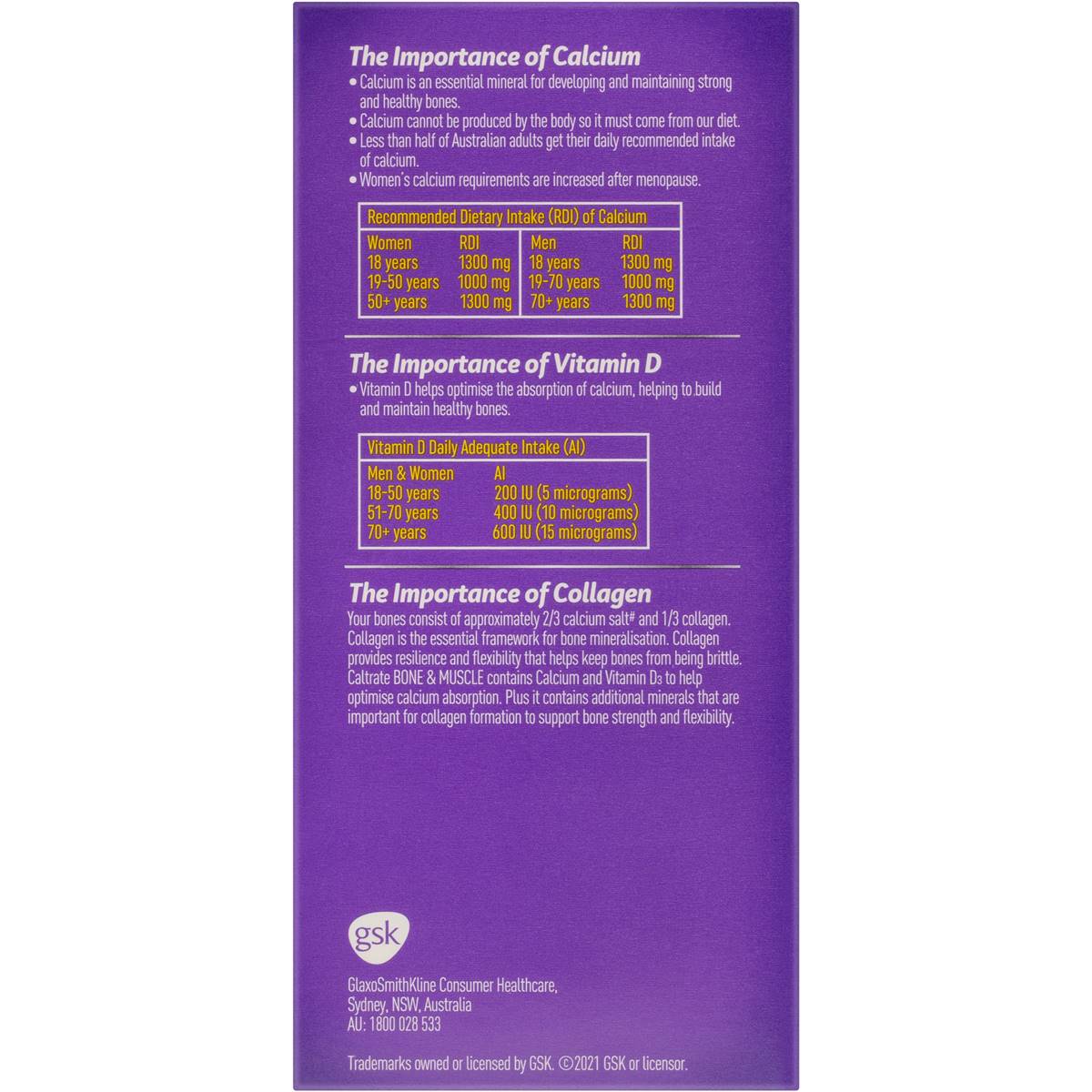 Caltrate Bone & Muscle With Calcium & Vitamin d3 100 Pack