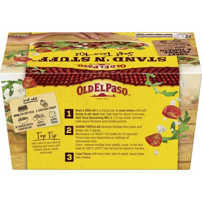 Old El Paso Stand 'n Stuff Soft Taco Kit Mexican Style 348g