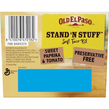 Old El Paso Stand 'N Stuff Soft Taco Kit Mexican Style 348g