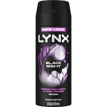 Lynx Deodorant Body Spray Black Night 165mL
