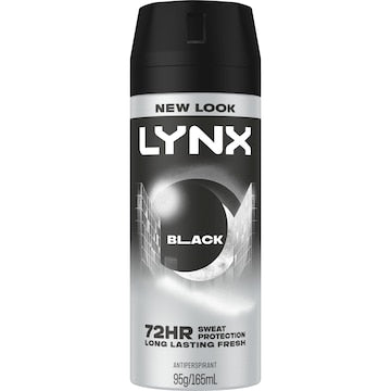 Lynx 72hr Deodorant Body Spray Black 165mL