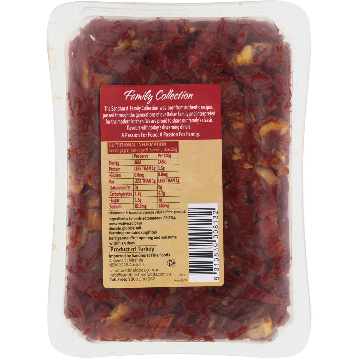Sandhurst Semi Dried Tomato Strips 125G