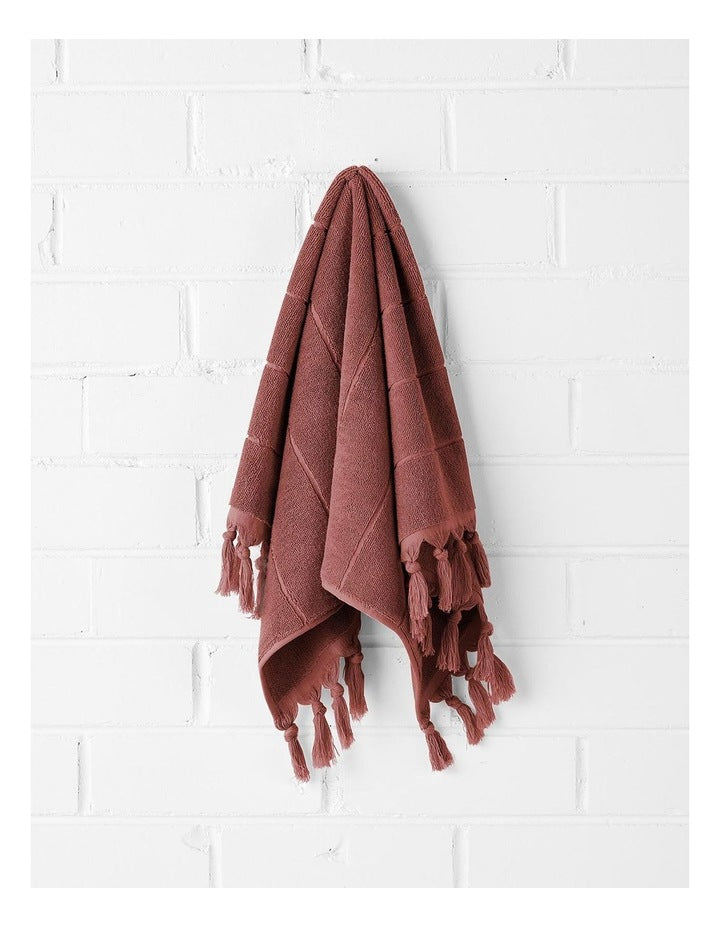 Paros Bath Towel Range in Mahogany