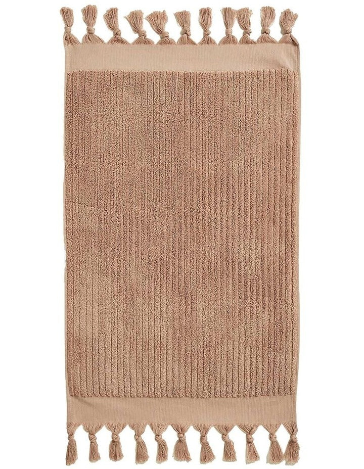 Paros Rib Bath Towel Set in Clay