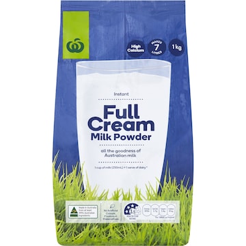 Woolworths Full Cream Long Life Milk Powder UHT 1kg