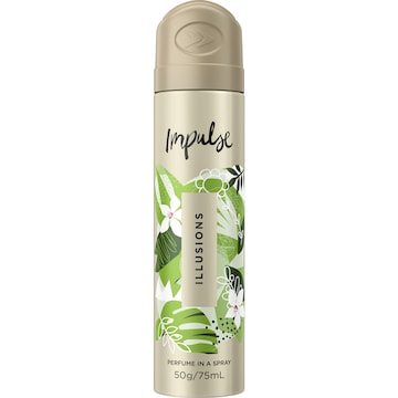 Impulse Body Spray Aerosol Deodorant Illusions 75mL