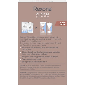 Rexona Women Clinical 96hr Deodorant Stick Shower Clean 45mL
