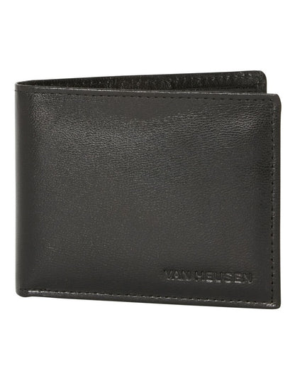 L-Fold Leather Wallet in Black
