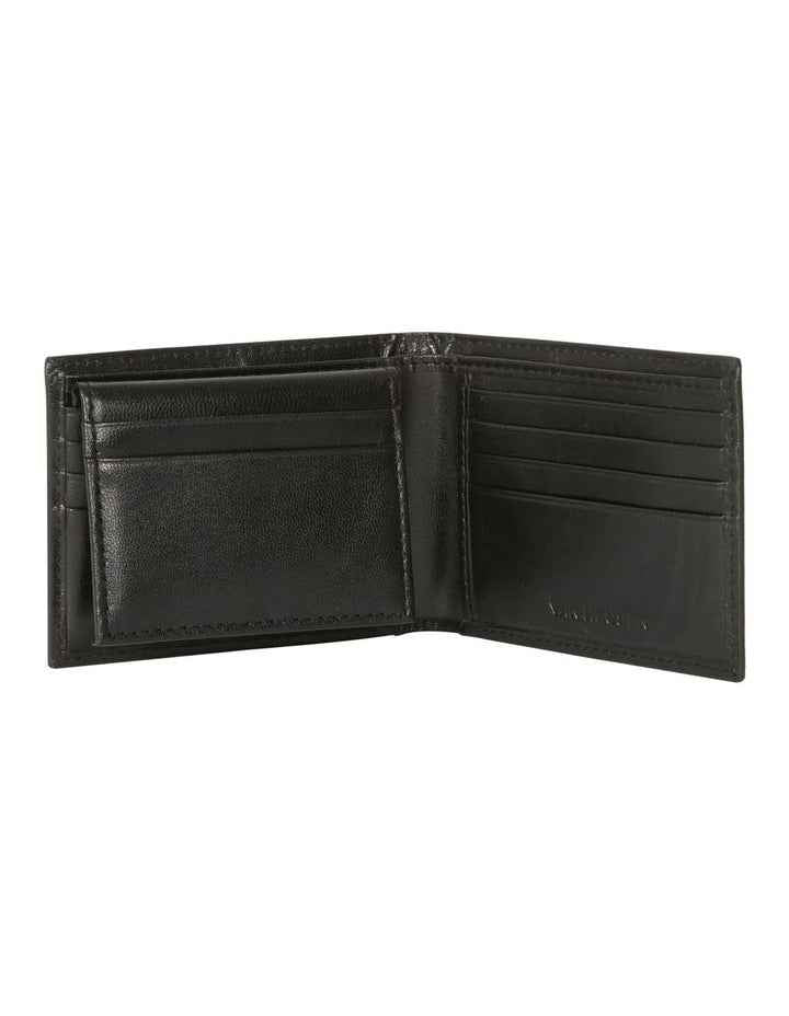 L-Fold Leather Wallet in Black