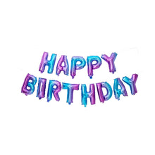 Ombre Happy Birthday Foil Balloon Garland