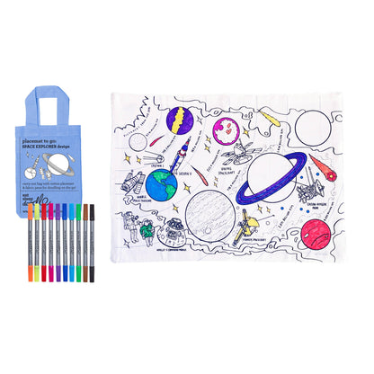 Space Explorer Tablecloth Placemat to Go by Eat Sleep Doodle Art and Craft for Kids Travel Toys 3yrs+