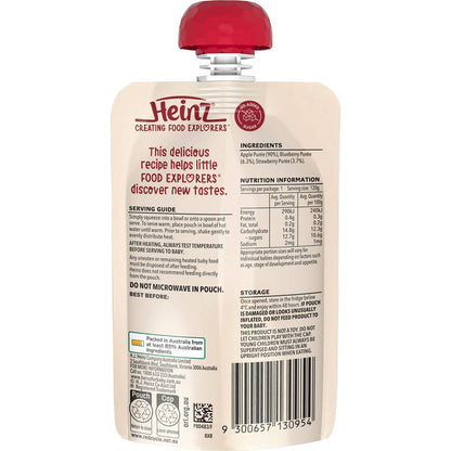 Heinz Baby Food 8+ Months Apple, Blueberry & Strawberry 120g
