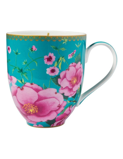 Teas & C's Silk Road Coupe Mug 440ml Gift Boxed in Aqua