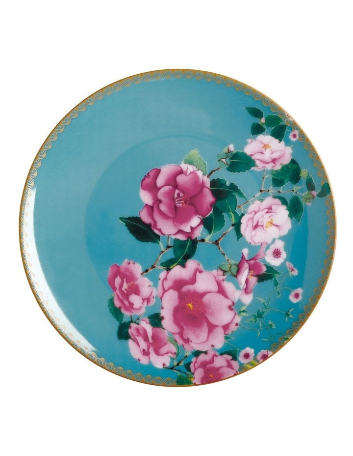 Teas & C's Silk Road Coupe Plate 19.5cm Gift Boxed in Aqua