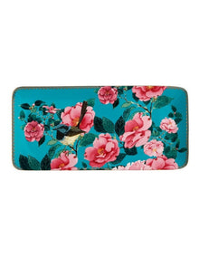 Teas & C's Silk Road Rectangle Platter 33x15.5cm Gift Boxed in Aqua