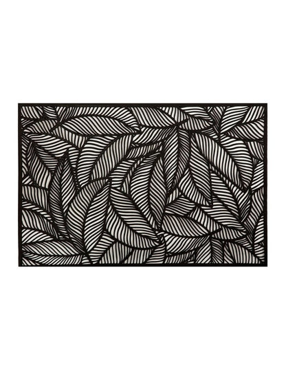 Table Accents Leaf Cut-Out Placemat 45x30cm in Black