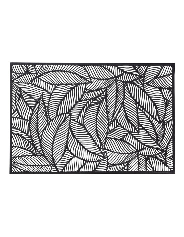 Table Accents Leaf Cut-Out Placemat 45x30cm in Black